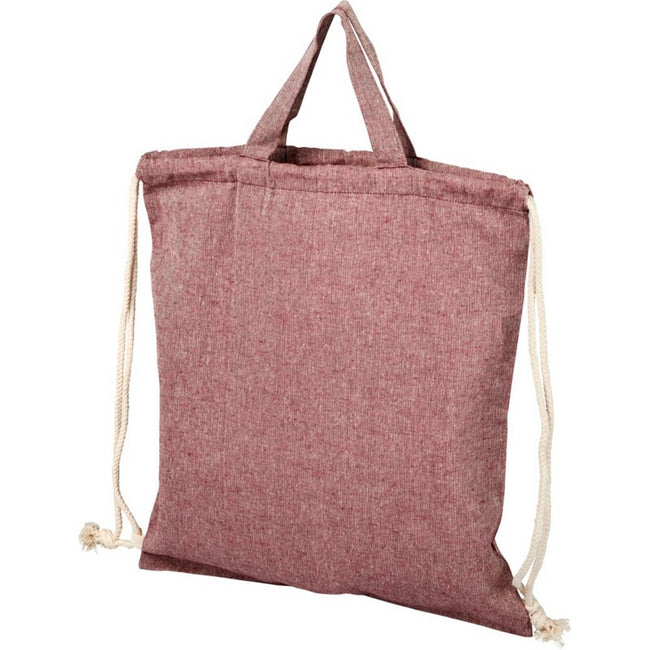 Heather Maroon - Back - Bullet Adults Unisex Pheebs 150gm Drawstring Backpack