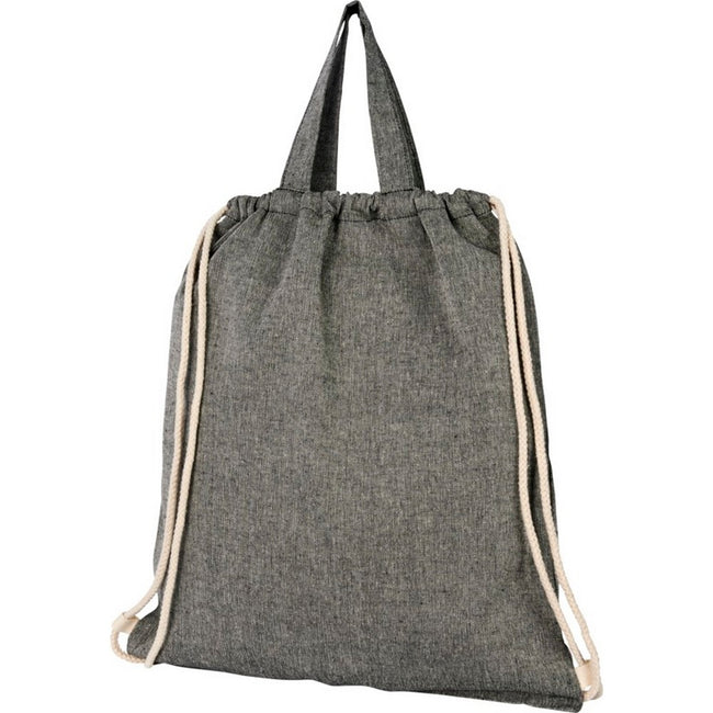 Heather Black - Front - Bullet Adults Unisex Pheebs 150gm Drawstring Backpack