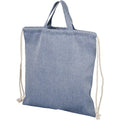 Heather Blue - Back - Bullet Adults Unisex Pheebs 150gm Drawstring Backpack