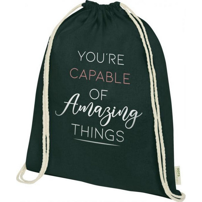 Dark Green - Front - Bullet Orissa Drawstring Bag