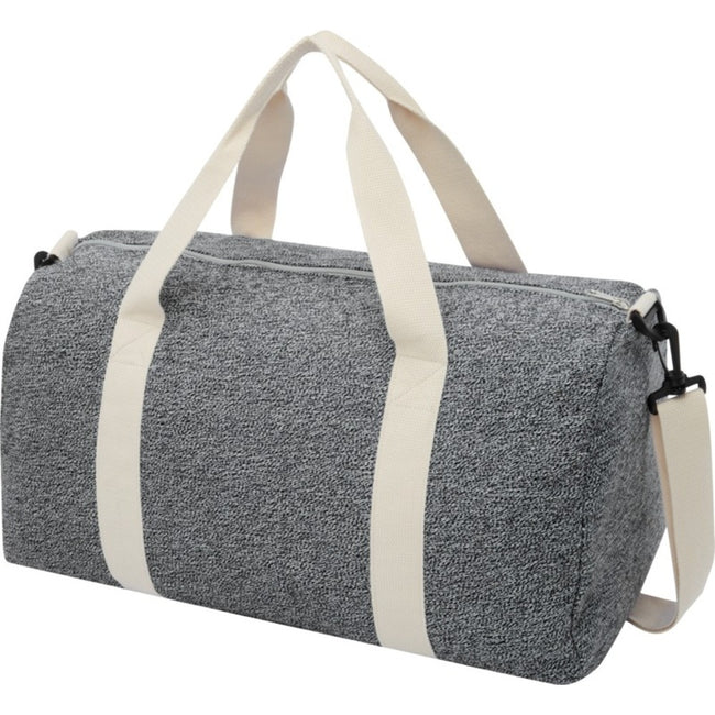 Black Heather - Front - Bullet Pheebs Recycled Polyester Duffle Bag