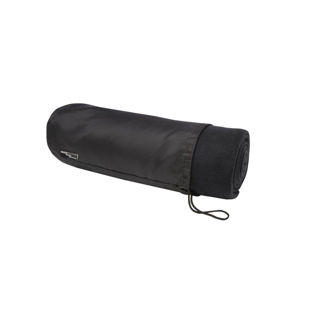 Solid Black - Front - Bullet Willow Polar Fleece Blanket