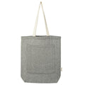 Black Heather - Front - Bullet Pheebs Heather Front Pocket Tote Bag