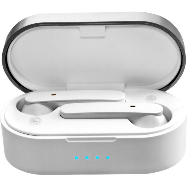 White - Side - Prixton TWS157 Wireless Earbuds