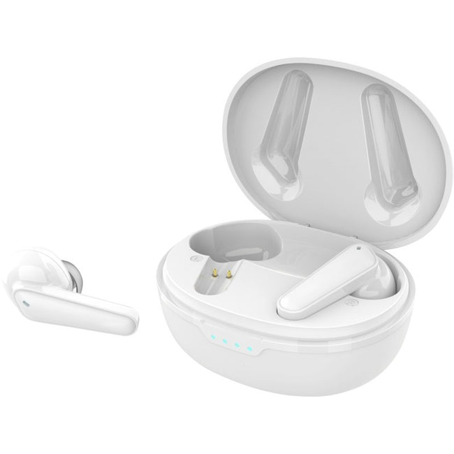 White - Close up - Prixton TWS158 Wireless Earbuds