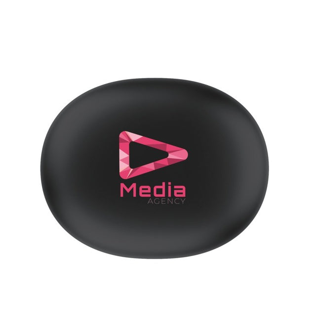 Solid Black - Back - Prixton TWS158 Wireless Earbuds