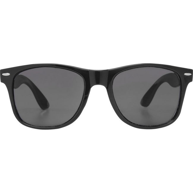 Solid Black - Back - Sun Ray Recycled Plastic Sunglasses