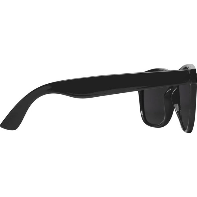 Solid Black - Side - Sun Ray Recycled Plastic Sunglasses