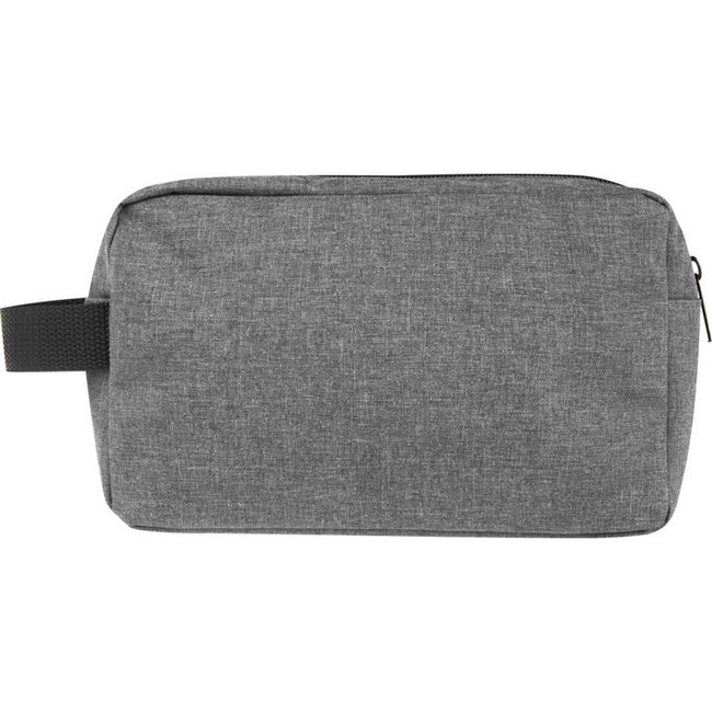 Heather Grey - Back - Ross Recycled Polyester 50floz Toiletry Bag