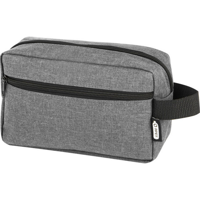 Heather Grey - Side - Ross Recycled Polyester 50floz Toiletry Bag