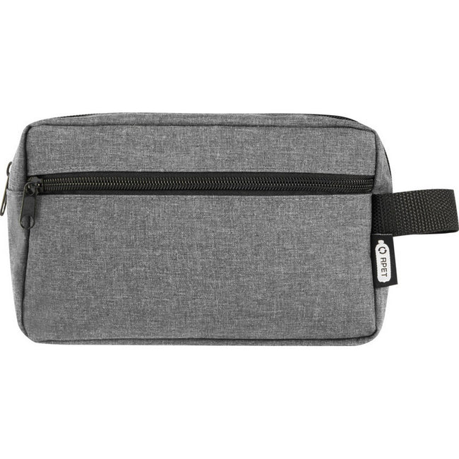 Heather Grey - Front - Ross Recycled Polyester 50floz Toiletry Bag