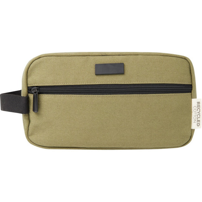 Olive - Front - Joey Canvas Recycled 0.9gal Toiletry Bag