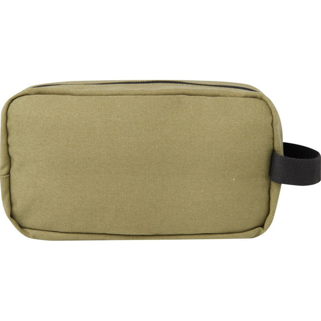 Olive - Back - Joey Canvas Recycled 0.9gal Toiletry Bag