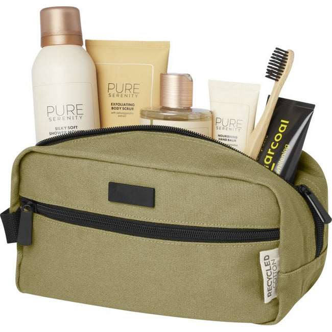 Olive - Pack Shot - Joey Canvas Recycled 0.9gal Toiletry Bag