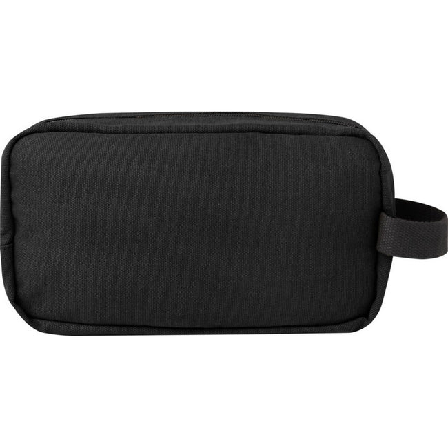 Solid Black - Back - Joey Canvas Recycled 0.9gal Toiletry Bag