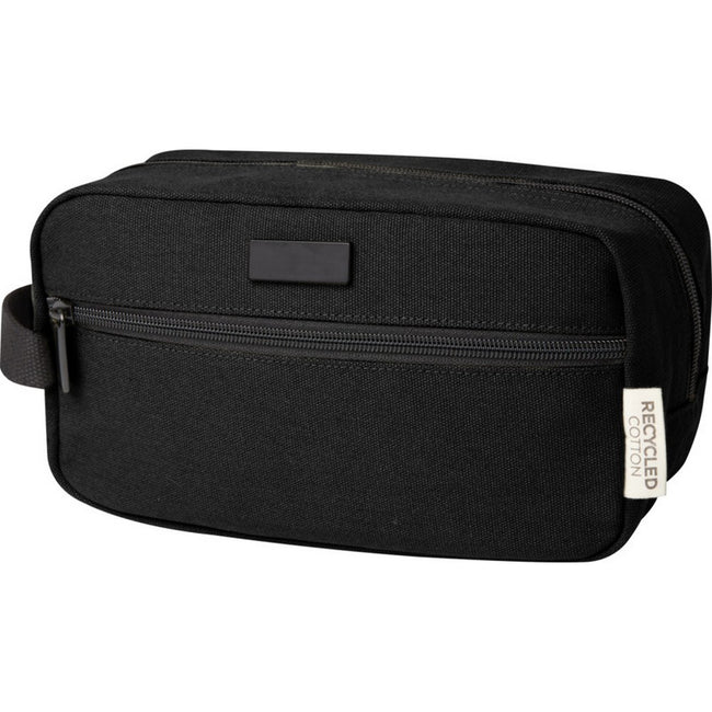 Solid Black - Lifestyle - Joey Canvas Recycled 0.9gal Toiletry Bag