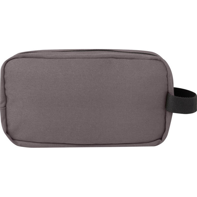 Gray - Back - Joey Canvas Recycled 0.9gal Toiletry Bag
