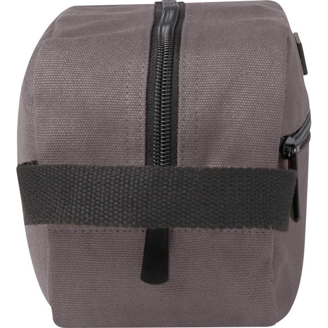 Gray - Side - Joey Canvas Recycled 0.9gal Toiletry Bag