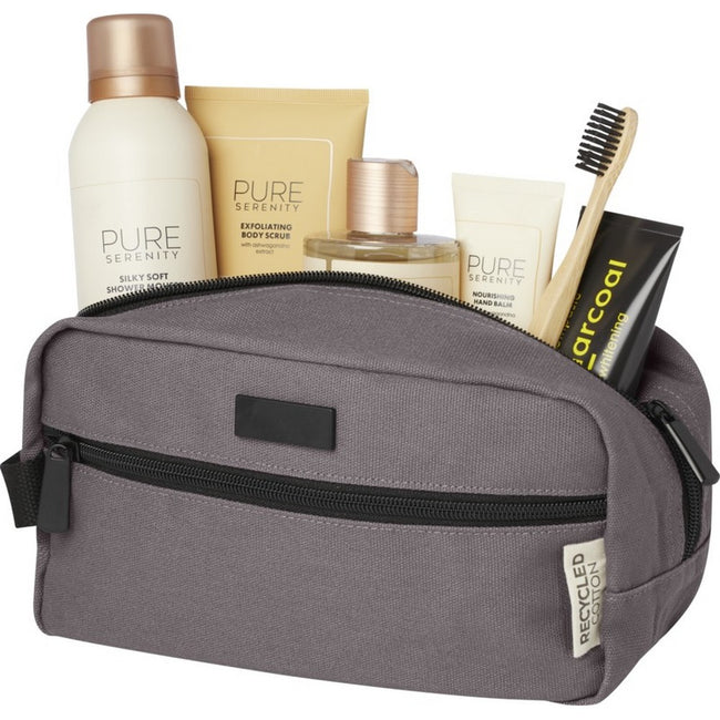 Gray - Pack Shot - Joey Canvas Recycled 0.9gal Toiletry Bag