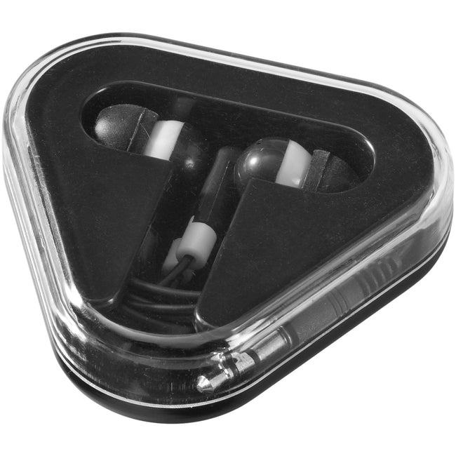 Solid Black-White - Front - Bullet Rebel Earbuds