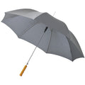 Gray - Front - Bullet 23in Lisa Automatic Umbrella