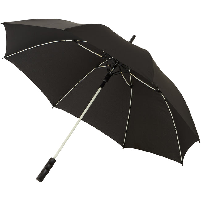 Solid Black,White - Front - Avenue 23 Inch Spark Auto Open Storm Umbrella