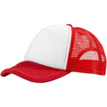 Red,White - Front - Bullet Trucker 5 Panel Cap