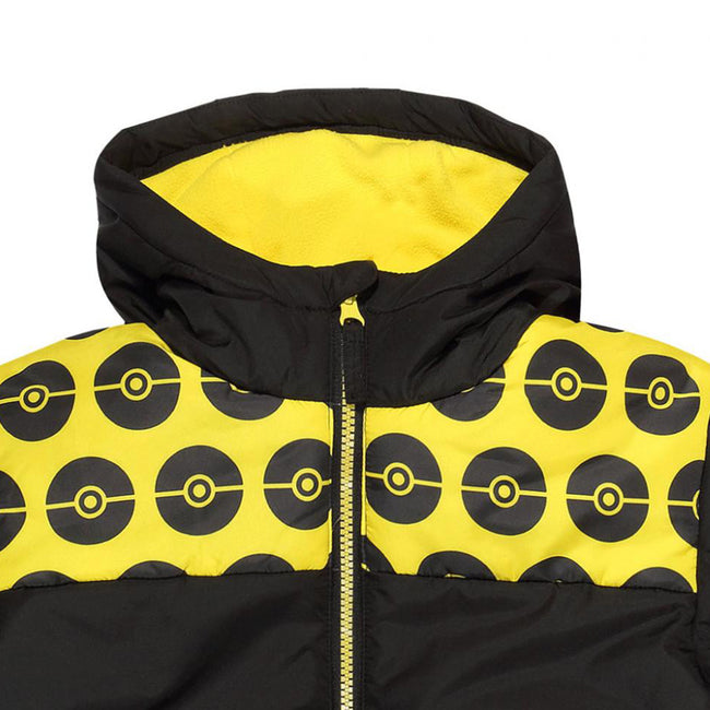 Black-Yellow - Lifestyle - Pokemon Boys Logo Puffer Jacket