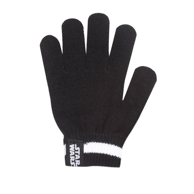Black-White - Back - Star Wars Girls Logo Gloves