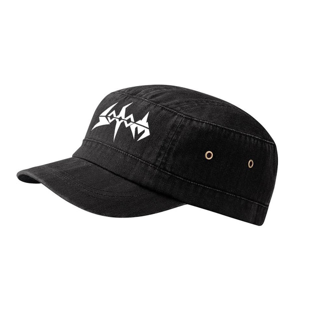 Black-White - Front - Sodom Logo Army Cap