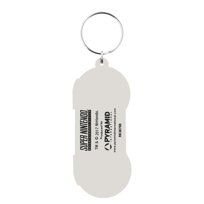 White - Back - Nintendo SNES Controller Keychain