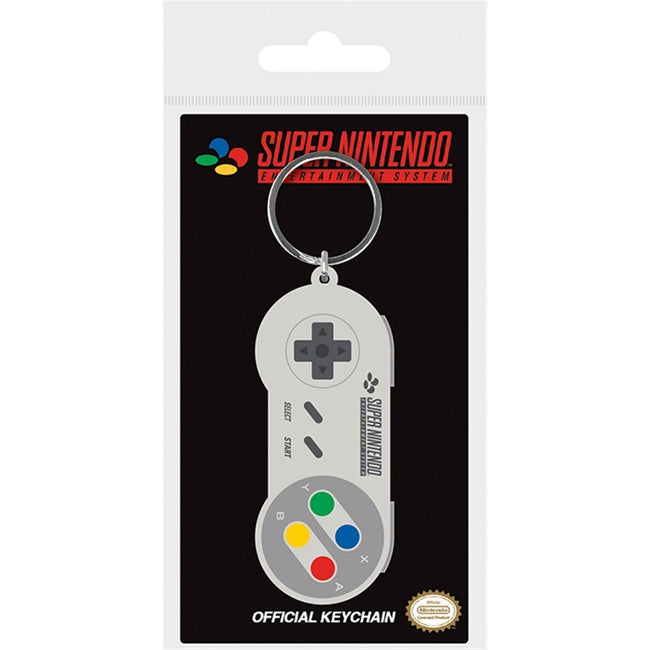 White - Side - Nintendo SNES Controller Keychain