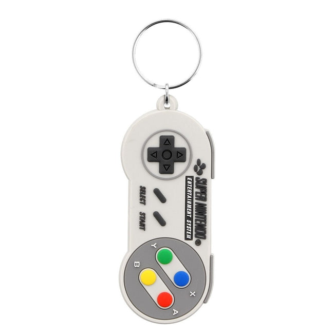 White - Front - Nintendo SNES Controller Keychain