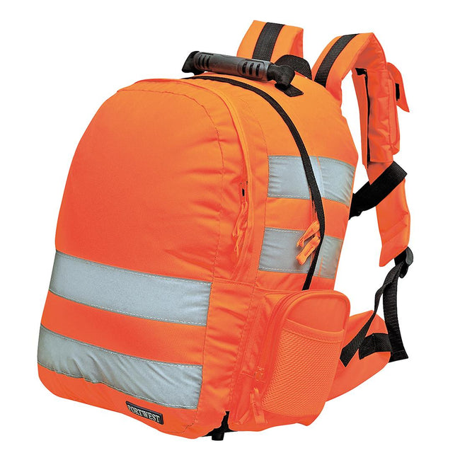 Orange - Front - Portwest Hi-Vis Knapsack