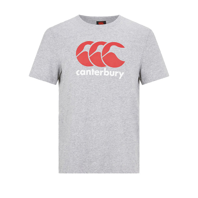 Gray-Red-White - Front - Canterbury Mens Logo T-Shirt