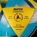 Yellow-Silver-Aqua Blue - Side - Mitre Match Football