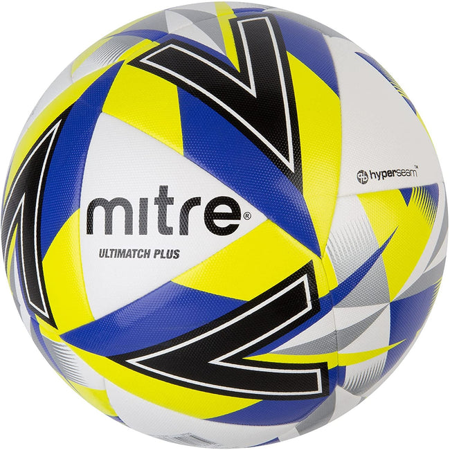 White-Blue-Black - Front - Mitre Match Football