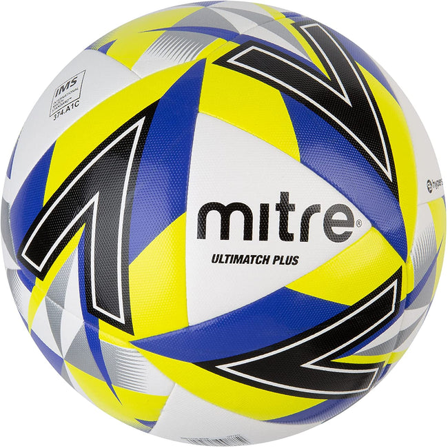 White-Blue-Black - Back - Mitre Match Football
