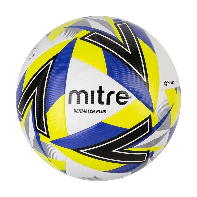 White-Blue-Black - Side - Mitre Match Football