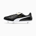 Black-White - Back - Puma Mens King Top Leather Soccer Cleats