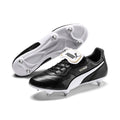 Black-White - Side - Puma Mens King Top Leather Soccer Cleats