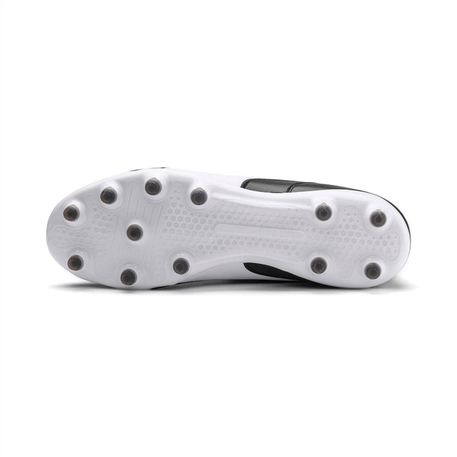 Black-White - Close up - Puma Mens King Top Leather Soccer Cleats