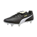 Black-White - Front - Puma Mens King Top Leather Soccer Cleats