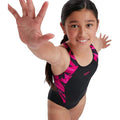 Black-Pink - Lifestyle - Speedo Girls Hyper Boom Splice One Piece Bathing Suit