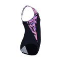 Navy-Pink - Side - Speedo Girls Hyper Boom Splice One Piece Bathing Suit