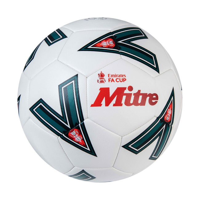 White-Green-Red - Back - Mitre Emirates FA Cup Soccer Ball