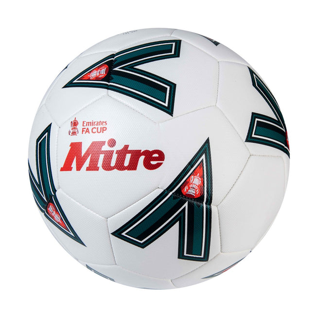 White-Green-Red - Side - Mitre Emirates FA Cup Soccer Ball