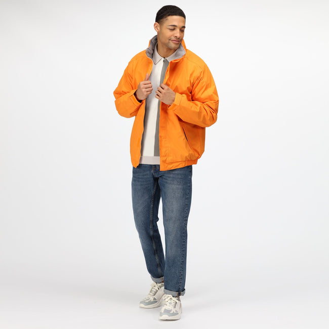 Sun Orange-Seal Gray - Pack Shot - Regatta Dover Waterproof Windproof Jacket (Thermo-Guard Insulation)