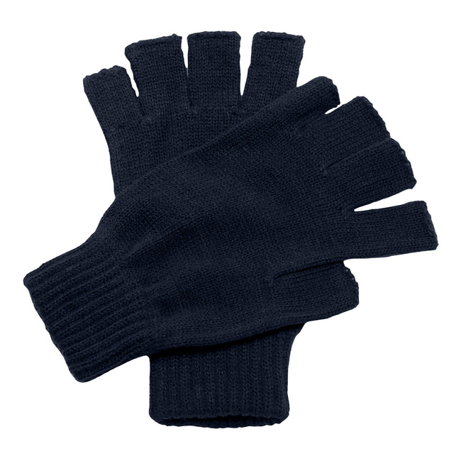 Navy - Side - Regatta Unisex Fingerless Mitts - Gloves