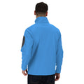 French Blue-Seal Gray - Back - Regatta Standout Mens Arcola 3 Layer Waterproof And Breathable Softshell Jacket